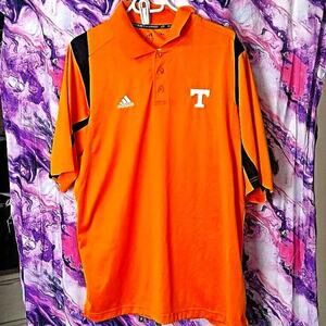 Adidas Tennessee Volunteers Polo Shirt M Orange Climacool Team Performance Golf